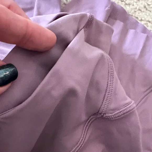 Lululemon Lavender Fast and Free with pockets Shorts - like new - Picture 7 of 9